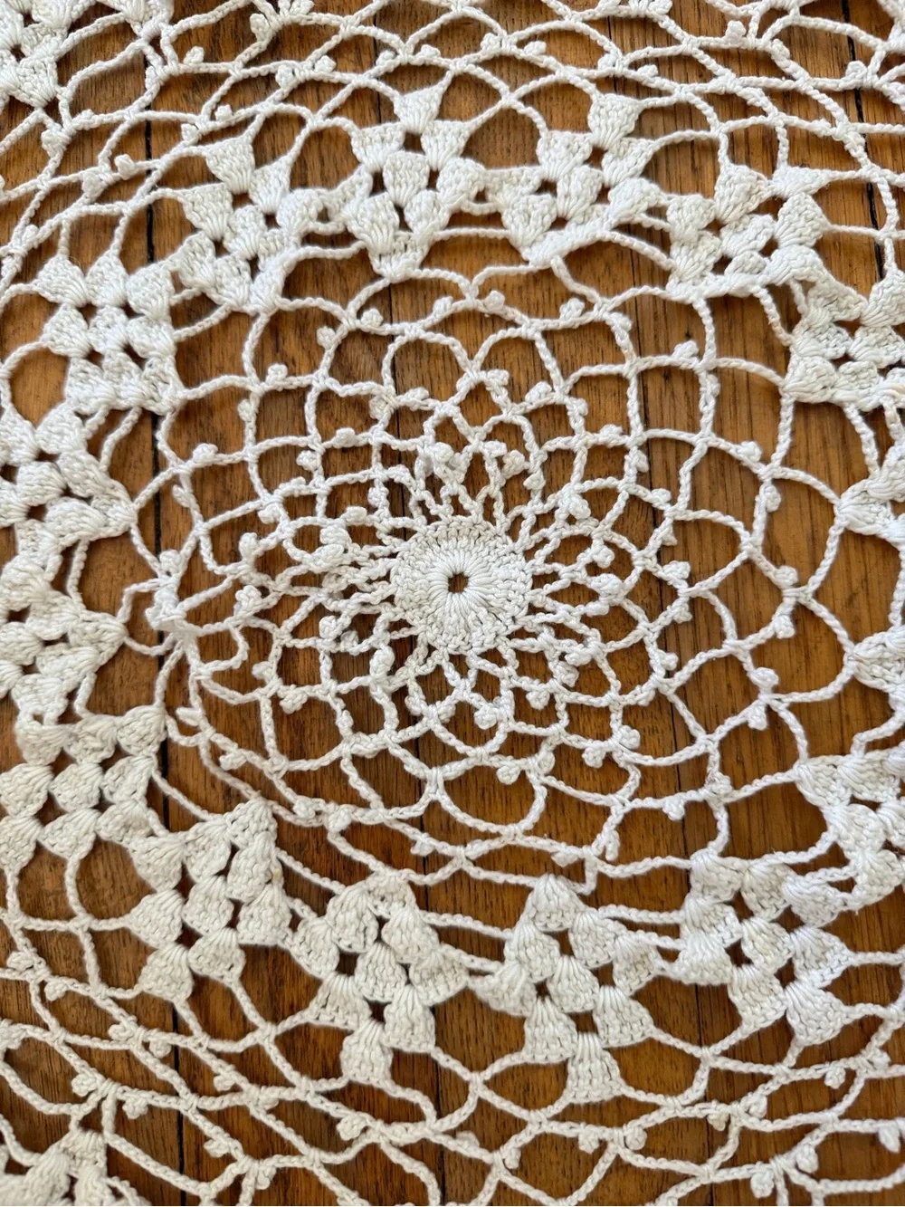 Handmade White Crochet Round Doily